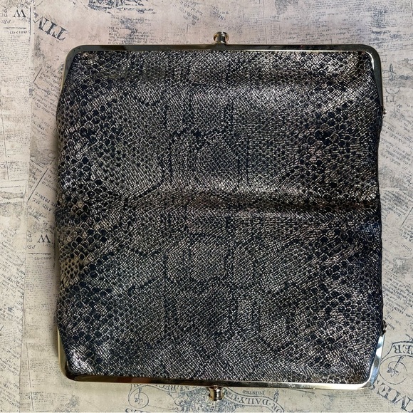 HOBO Lauren Clutch Wallet Iridescent Exotic Metallic Leather - Picture 8 of 14